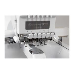 Brother Entrepreneur PR680W closeup of needles of multineedle embroidery machine