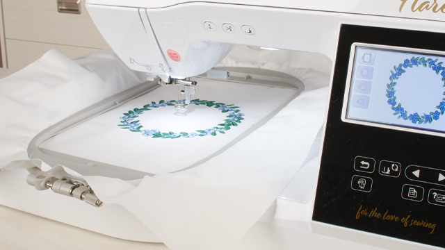 Enjoy the generous embroidery area of the Flare