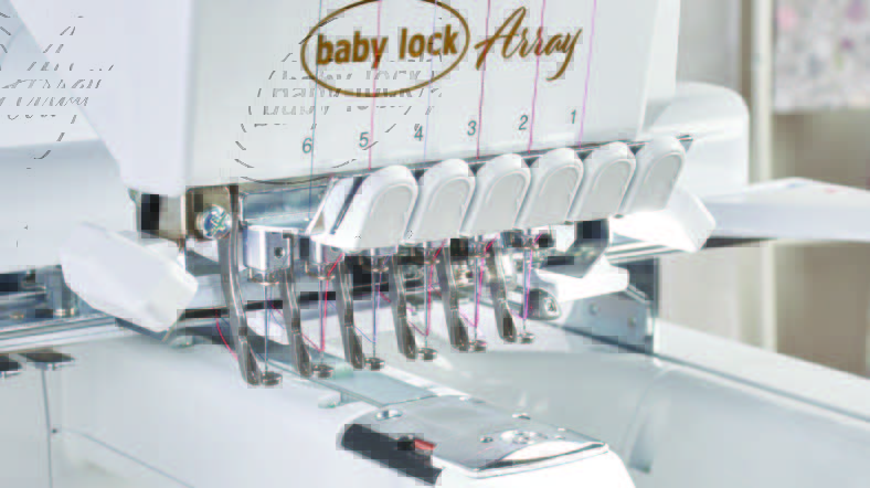 Baby lock array 6 needle embroidery machine 6 efficient needles