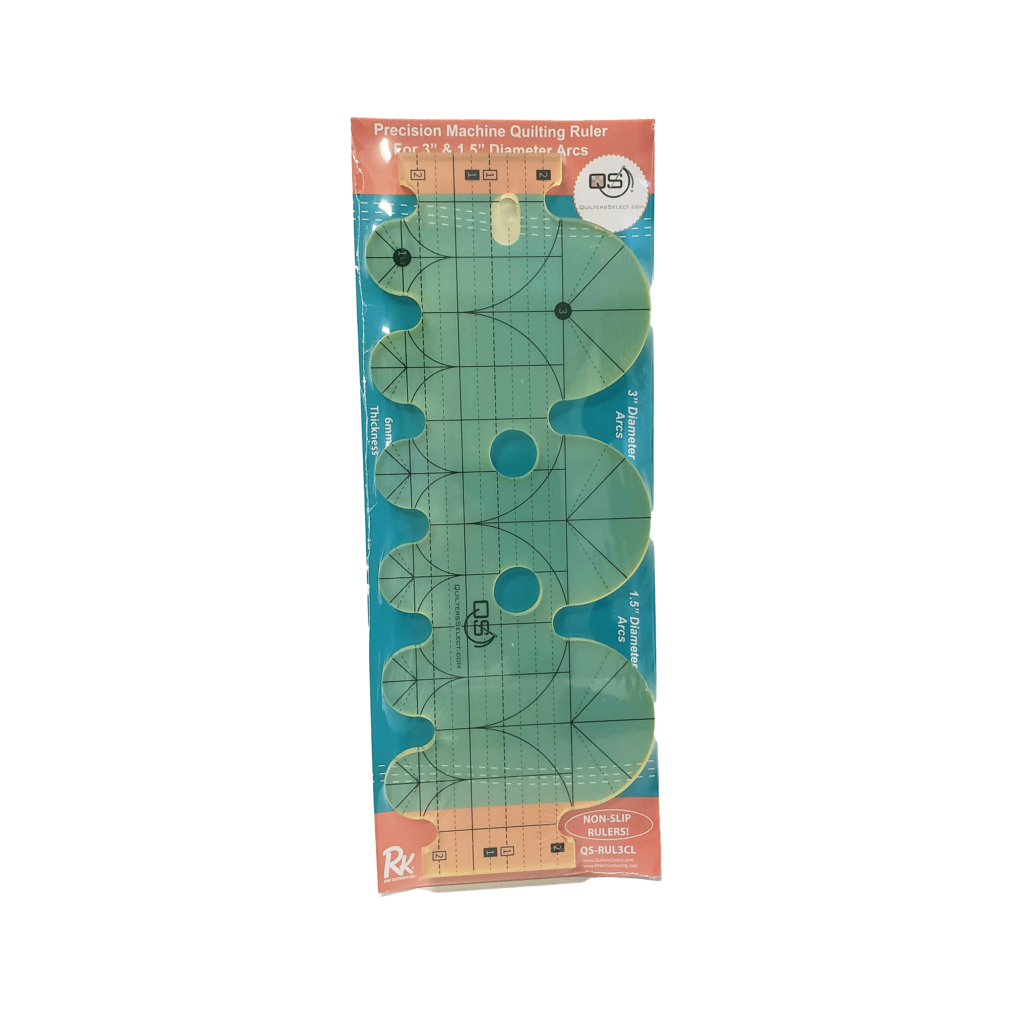 Precision Machine Quilting Ruler for 3" & 1.5" Diameter Arcs Moore's