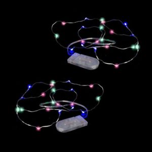 OESD Multi-colored Pixie Lights (2 pack) lights on black background