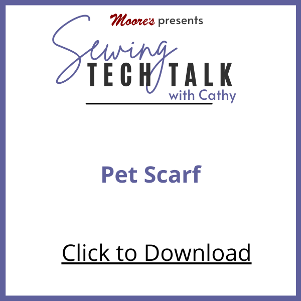 PDF Card for Pet Scarf (Sewing Tech Talk with Cathy)