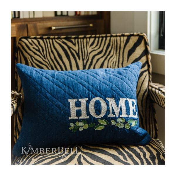 Kimberbell Emma's Collage Pillow with Home and Florals applique