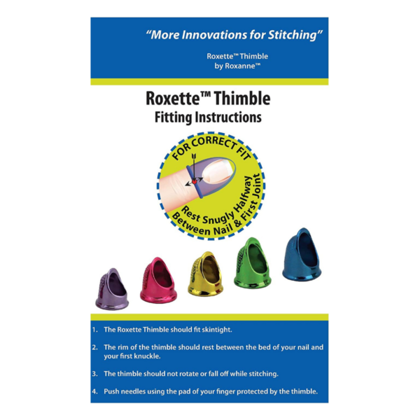 Roxette Thimble - fitting instructions