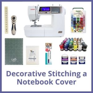 Decorative Stitching a Notebook Cover