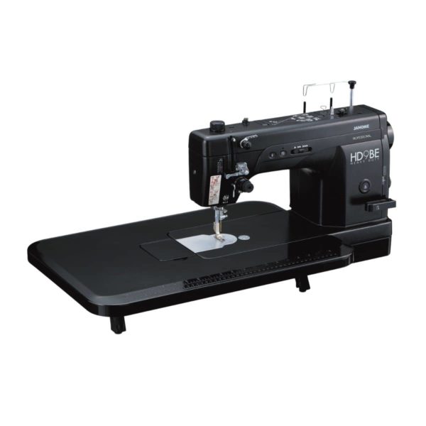 Janome HD9BE straight stitch machine extension table attached