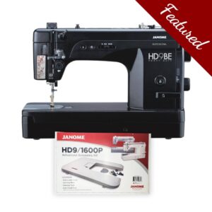 Janome HD9V2BE straight stitch machine main product image with featured bundle