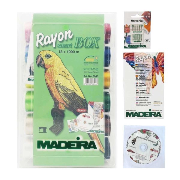 Madeira Rayon Smartbox 18 spools bonus items