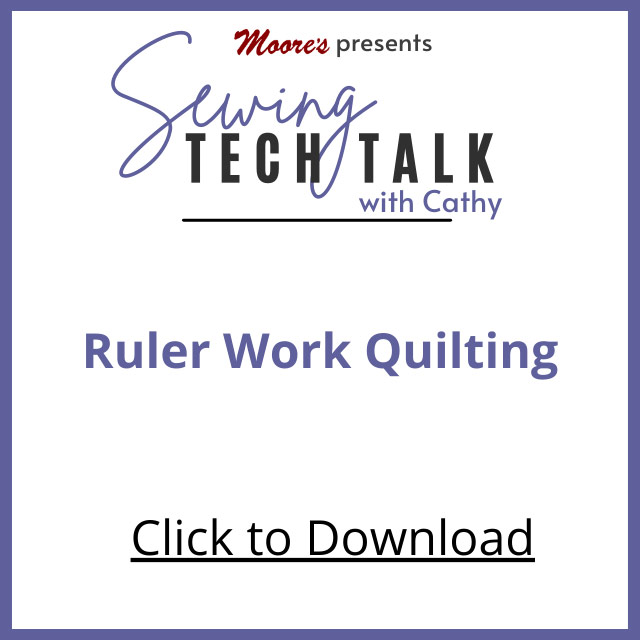PDF Card for Ruler Work Quilting (Sewing Tech Talk with Cathy)