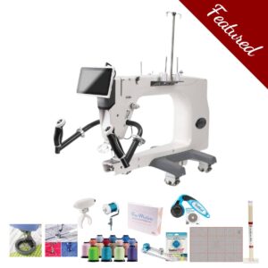 Grace Q'nique 21X Elite Longarm machine main product image with featured bundle