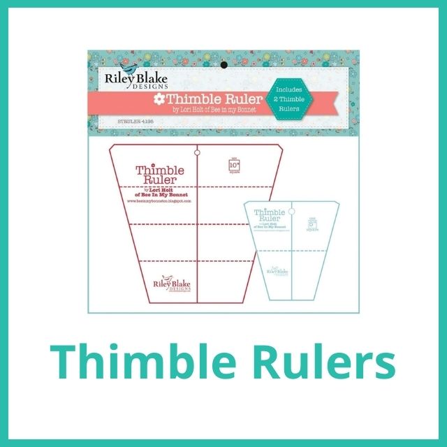 Moore Sewing with Michele category card for vlog on thimble rulers