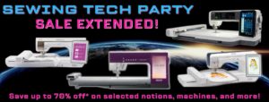 Sewing Technology Party Sale Banner