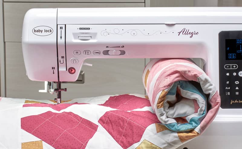 Baby Lock Allegro Quilting and Sewing Machine has 12 inches to the right of the needle