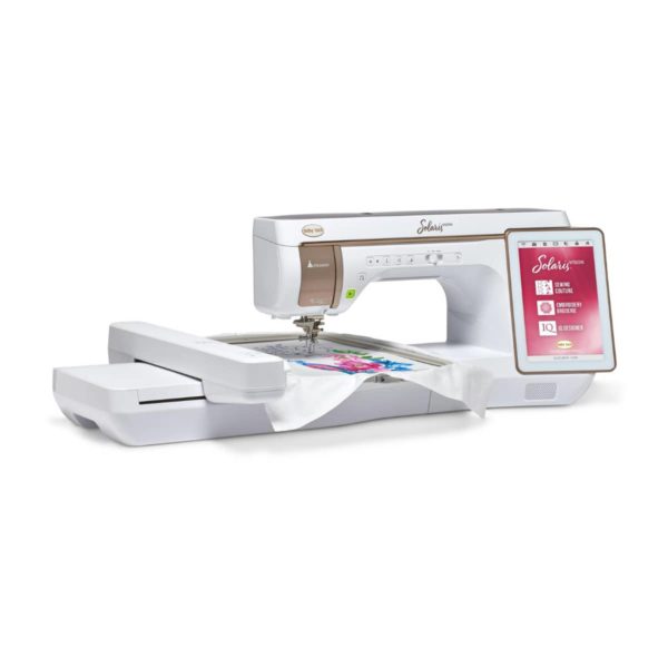 Baby Lock Solaris Vision sewing and embroidery machine angled view