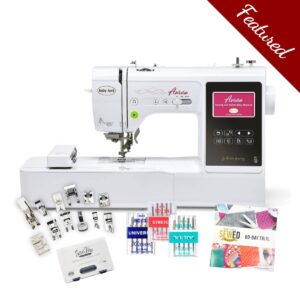 Baby Lock Aurora sewing and embroidery machine main product image with featured bundle