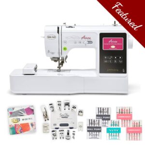 Baby Lock Aurora sewing and embroidery machine main product image with featured bundle