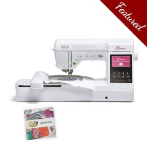 Baby Lock Bloom Embroidery and sewing machine with embroidery main product image with featured bundle