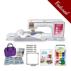 Baby Lock Solaris Vision sewing and embroidery machine main product image with featured bundle
