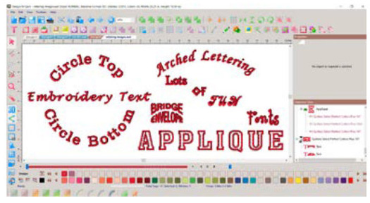 Create text for embroidery