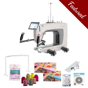 Grace 16X Elite midarm quilting machine main product image with featured bundle