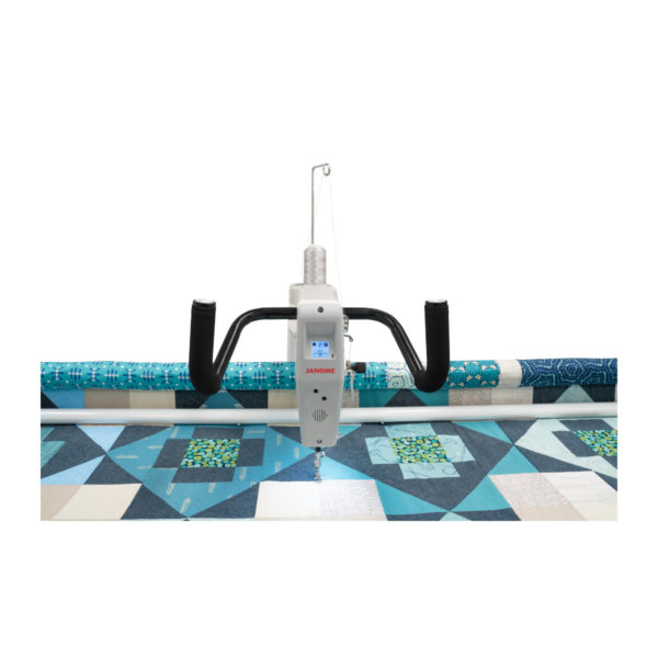 Janome QuiltMaker 15 longarm machine with quilt