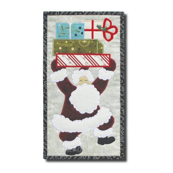 Patchabilities Vintage Santa Embroidery Design wall hanging