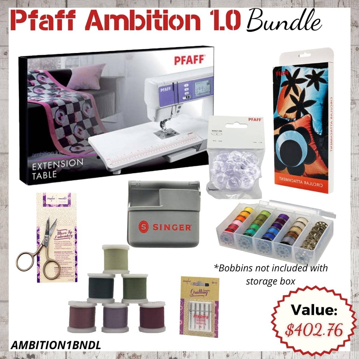 Pfaff Ambition 1.0 Sewing Machine with IDT Moore's Sewing