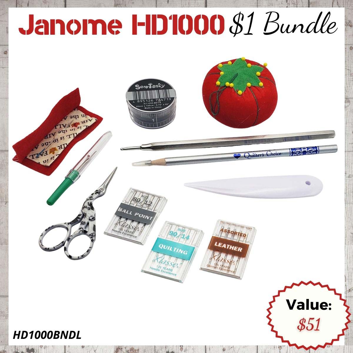 Janome HD1000 Sewing Machine is available at all Moore's locations