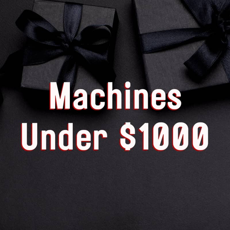 Warehouse sale Category Card for machines under $1000