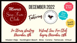 Sew Fun Club December event info card
