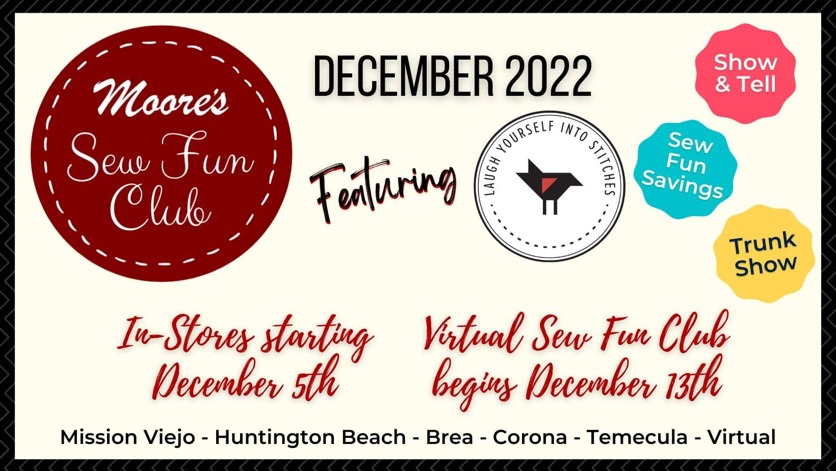 Sew Fun Club December event info card