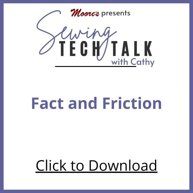 PDF Card for vlog Fact and Friction (Sewing Tech Talk with Cathy)