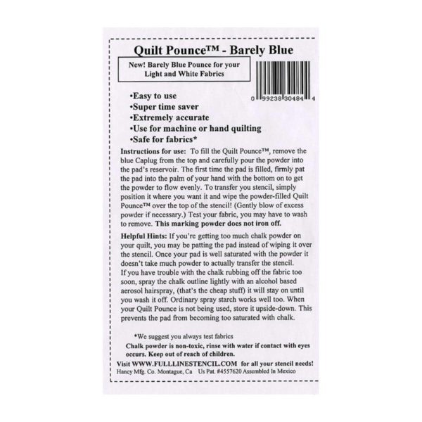 Quilt Pounce Powder Pad usage information