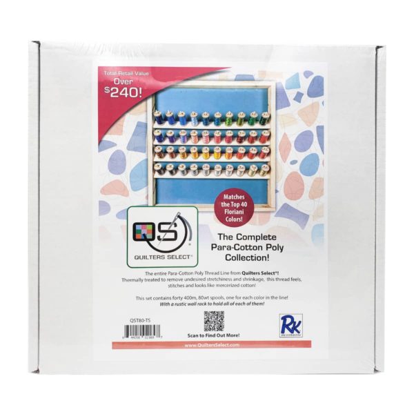 Quilters Select Para-Cotton Poly Thread Set with Thread Rack main product image