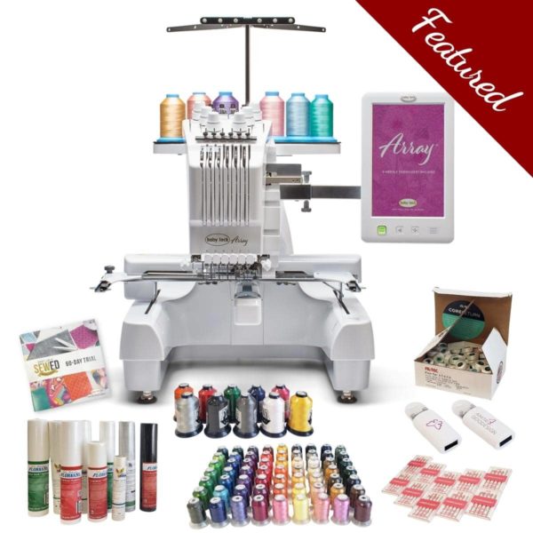 Baby Lock Array multineedle embroidery machine main product image with bundle