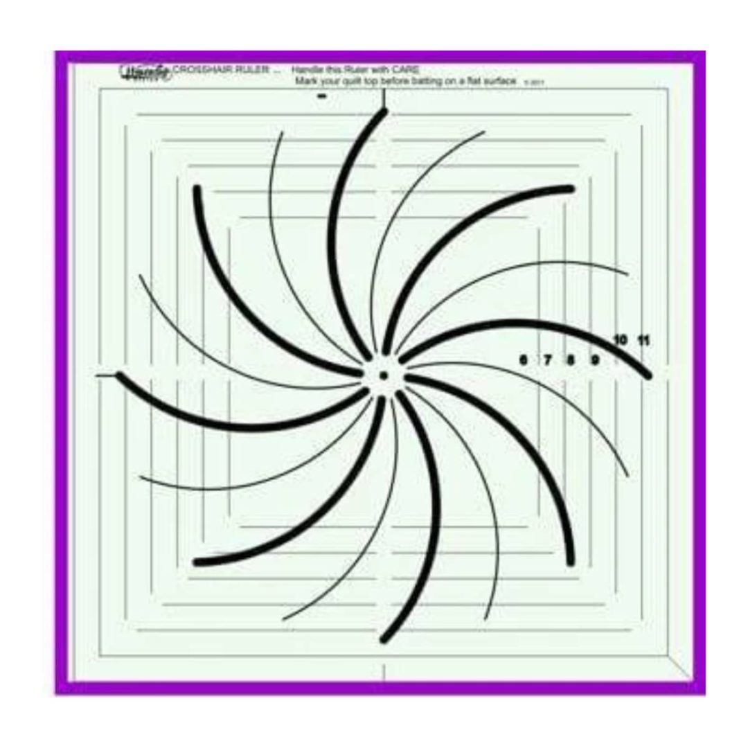 Sew Steady Westalee Design Spiral Crosshair Ruler 8 point