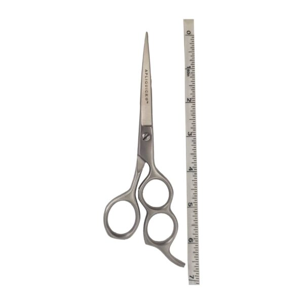 Apliquick large micro-serrated scissors with measurement