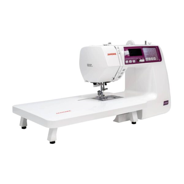 Janome 4120QDC-G left side view with extension table