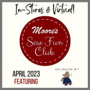 Sew Fun Club April 2023 featuring Apliquick sign-up page image