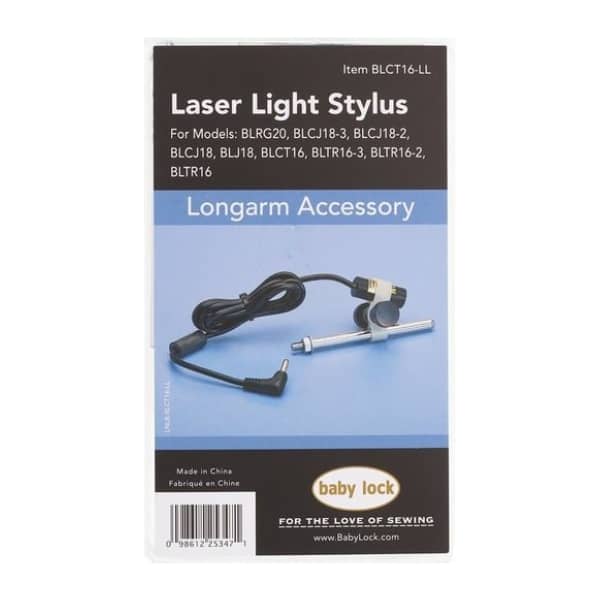 Baby Lock longarm laser stylus package cover