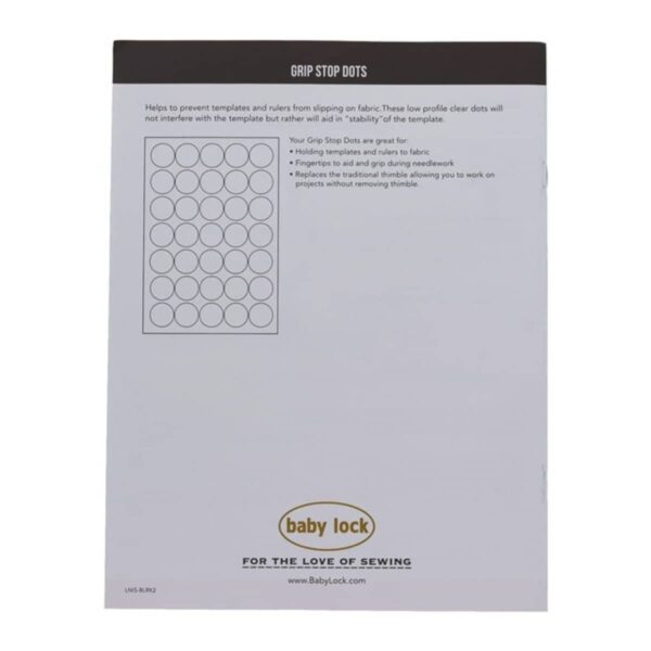 Baby Lock High Shank and Longarm ruler foot set with grip dots