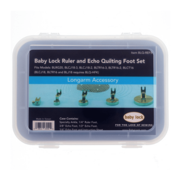Baby Lock Ruler and Echo Quilting feet with case
