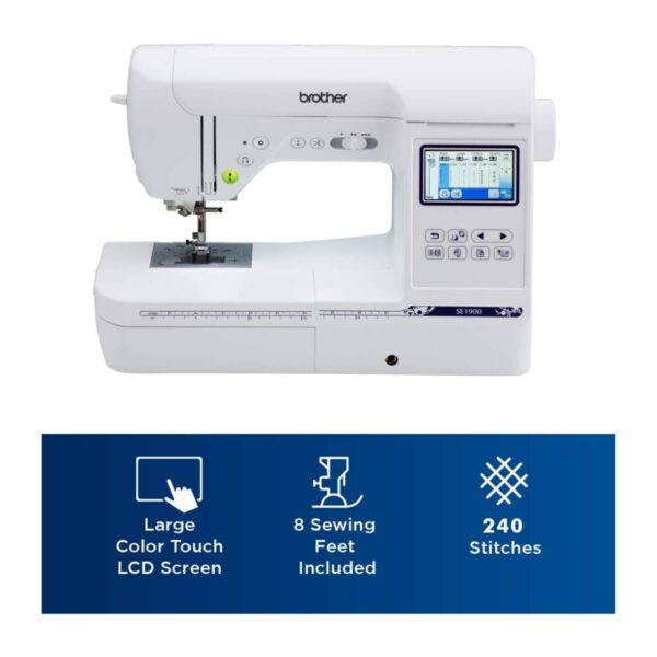 Brother SE1900 Sewing and Embroidery Machine in sewing mode
