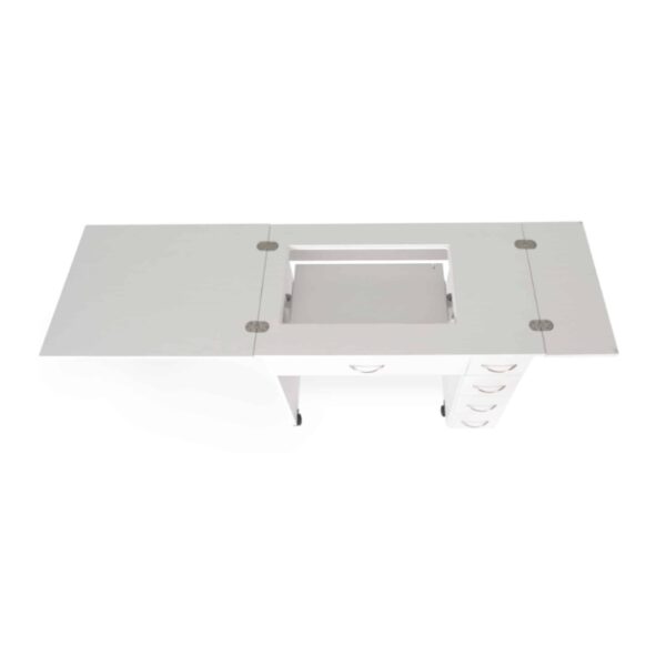 Top view of Arrow Alice Sewing Cabinet in white