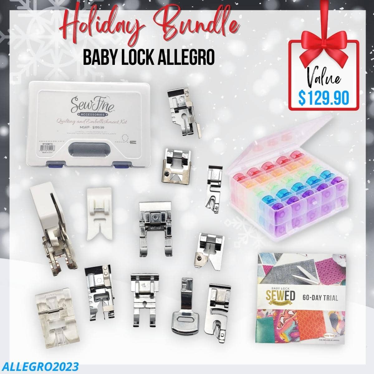 Baby Lock Allegro Bundle for holiday sale