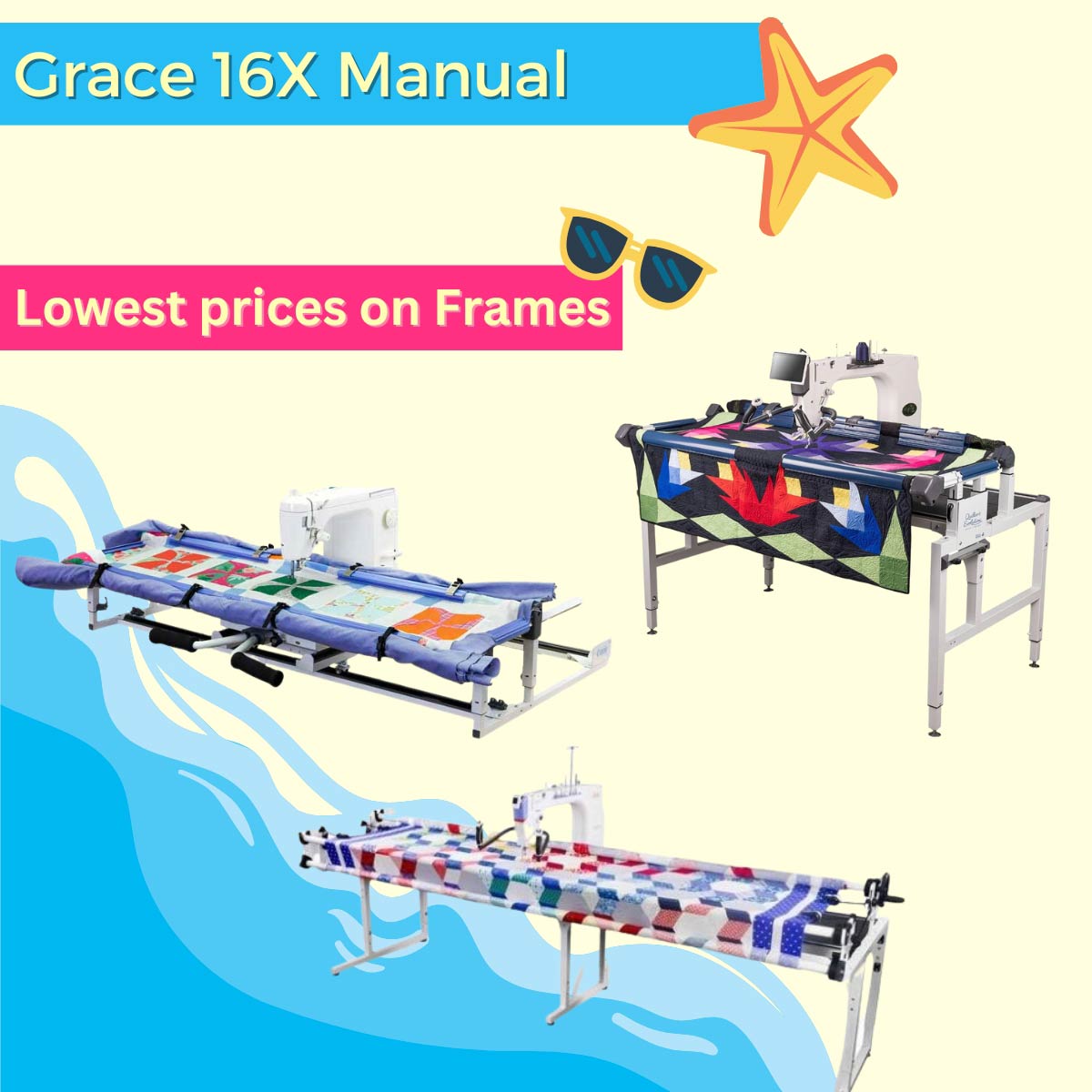 Grace Q'nique 16X Manual Quilting Machine Moore's Sewing