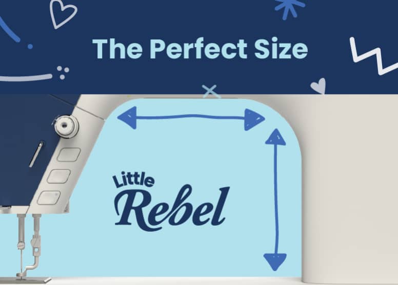 Grace Little Rebel is the perfect size for projects and your sewing space