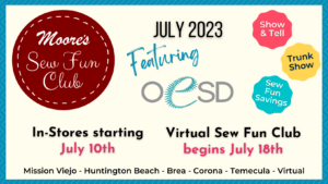 Sew Fun Club July 2023 info card