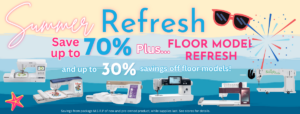 Summer Refresh Floor Model Sale landing page banner
