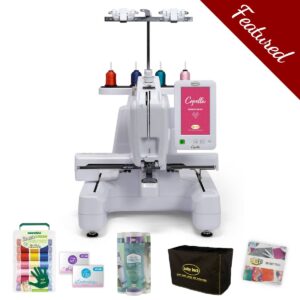 Baby Lock Capella single-needle embroidery machine main product image with featured bundle